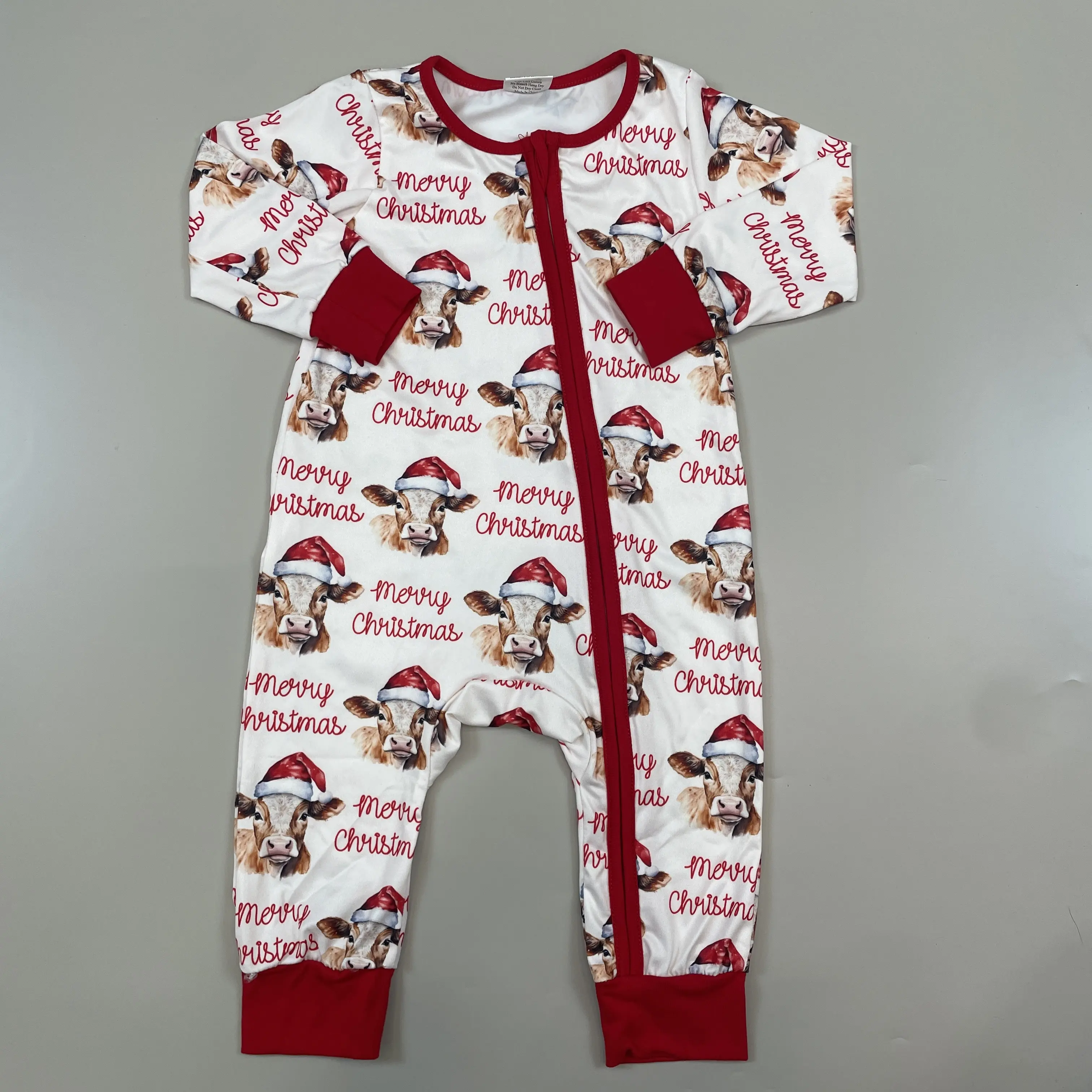 kids clothes kids christmas zip romper highland cow christmas gift baby stuff onesie