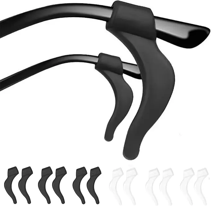 Eye Glasses Ear Grippers,Anti Slip Eyeglasses Ear Grips,Silicone Ear Hooks for Sunglasses