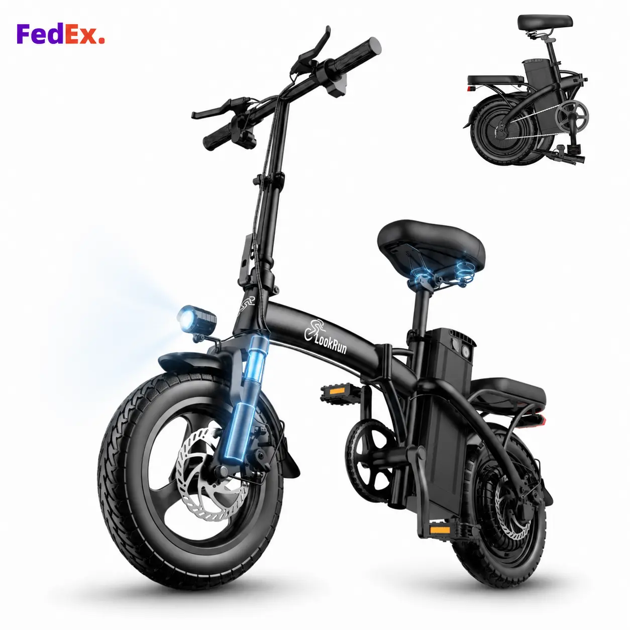 Electric Folding Ebike with Black Technology, 650W Motor, 48V 15Ah Battery, 8-Level Shock Absorption, 60Km Range, Dual Disc Brakes, UL2849 Certified for Hardcore Outdoor Cycling, Ebikes travel budget