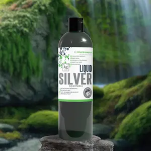 Liquid Ionic Silver | 16 oz | 96 Servings | +/- 100 PPMs –  Fast Absorption Mineral Supplement - Boost Immune System & Support Antimicrobial Properties – Vegan, Non-GMO, Gluten-Free & Alcohol-Free - Daily Healthcare Wellness Supplement