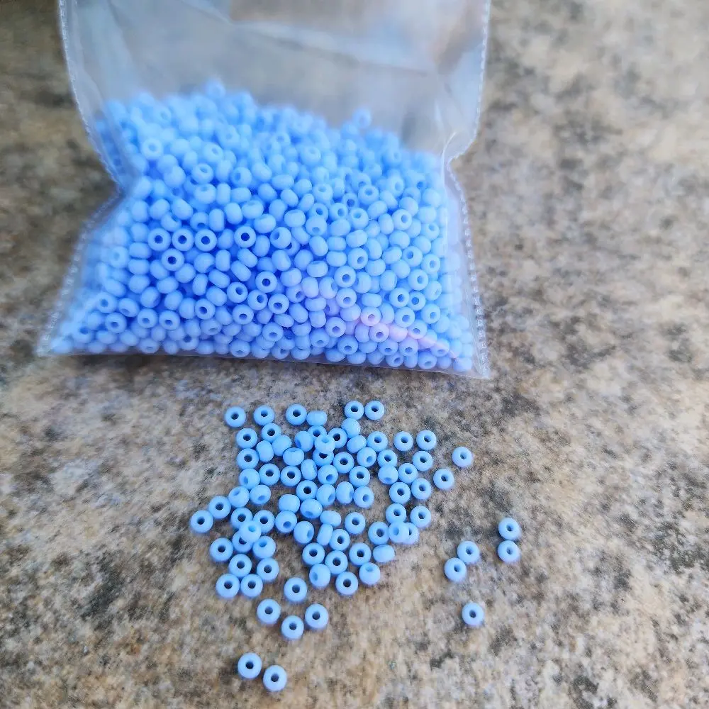 Preciosa Brand Zcech Glass Beads 10/0  Light Blue  Color Seed Beads for Jewelry Making . Bag contains 15 Gr
