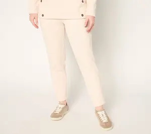 Denim & Co. Active Petite Patterned Jacquard Ankle Pants