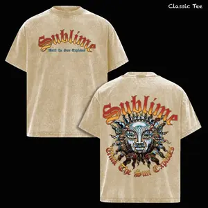 Sublime Until The Sun Explodes Vintage Washed T Shirt, Music Band Oversized Graphic Tee, Concert Outfit Tour 2026 Shirt, Y2K Cyber Sun Face Streetwear, Heavyweight Soft Cotton Unisex Top, Retro Gothic Festival Fashion Gift for Men Women QVS