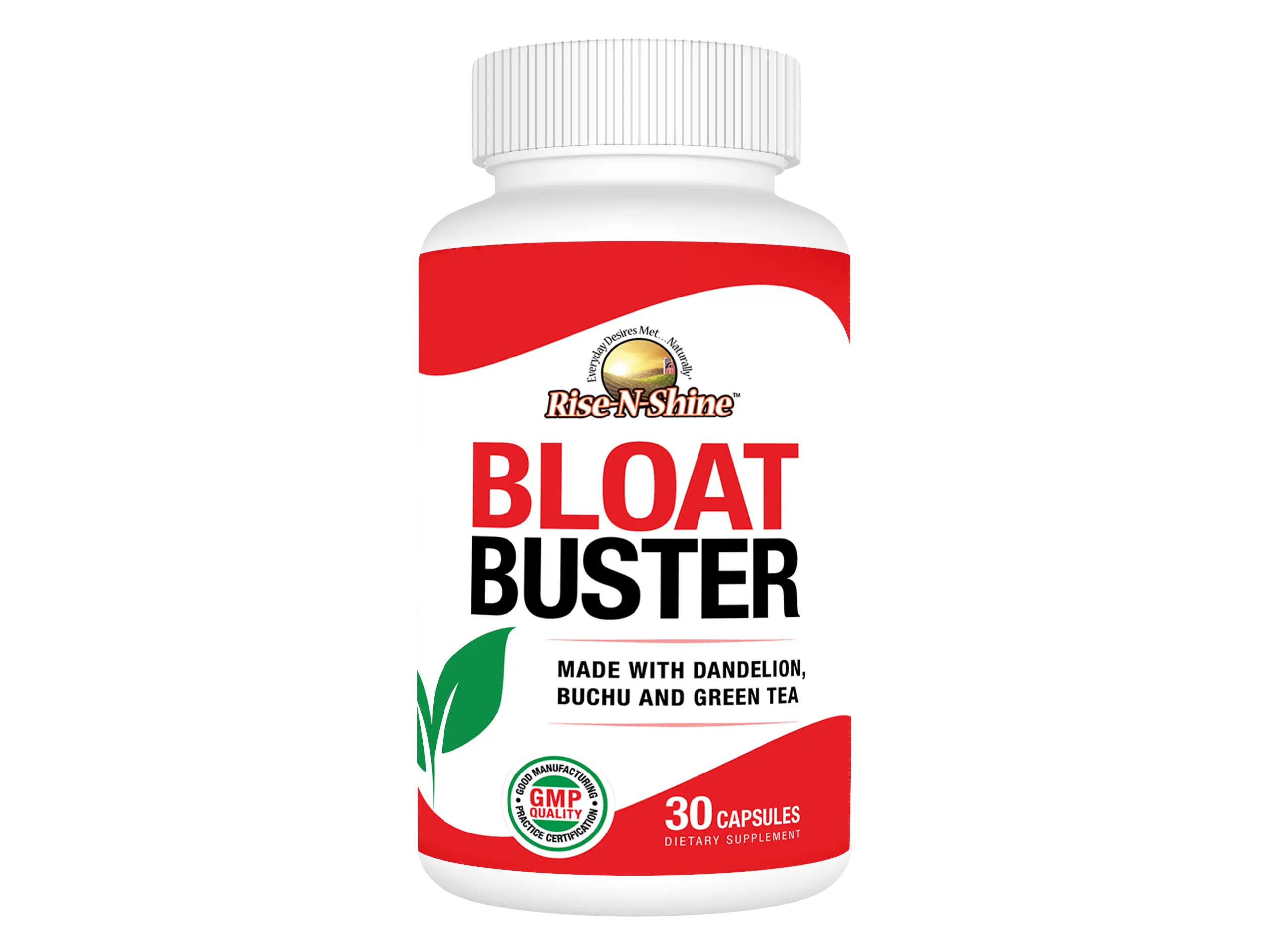 Bloat Buster by Rise-N-Shine with Dandelion, Buchu & Green Tea – Debloat & Water Balance Supplement for Bloating Relief & Digestive Comfort