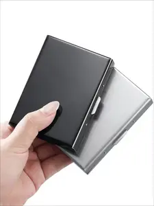Card Holder Ultra Thin Credit Cards for Men & Women Stainless Steel Business ID