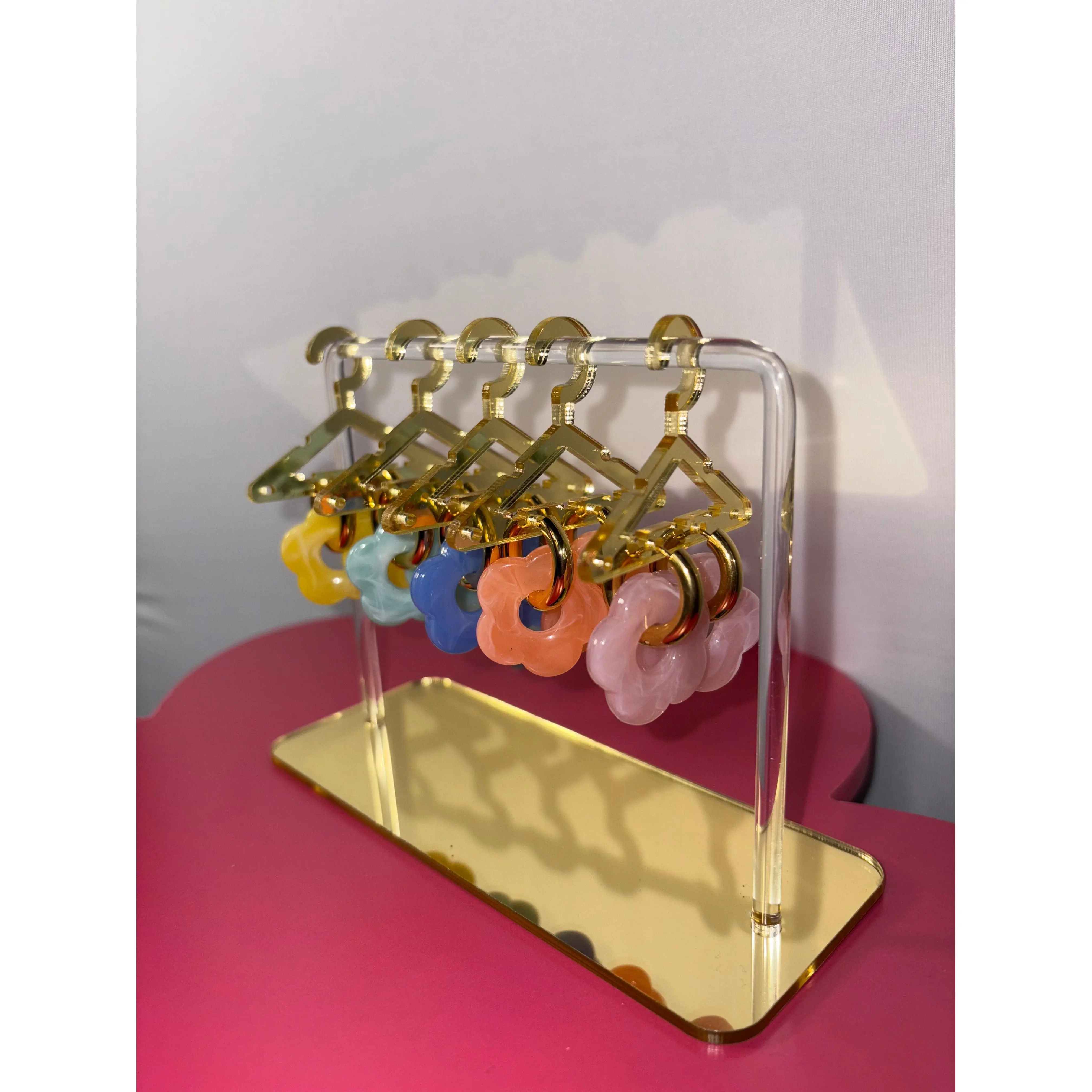 Starburst Earrings - 18k Gold Plated Stainless Steel Colorful Hoops with Elegant Design & Robust Construction