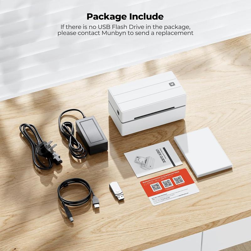 MUNBYN Bluetooth Thermal Label Printer, 130B Wireless 4x6