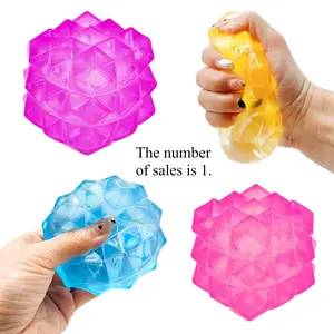 Water Cube Polygon Ice Block Maltose Stress Relief Toy Cubes, Soft Squishy Silicone, Relaxing Sensory Fidget Toys, Perfect for Anxiety & Stress Reduction, Stress Relief Fidgeting