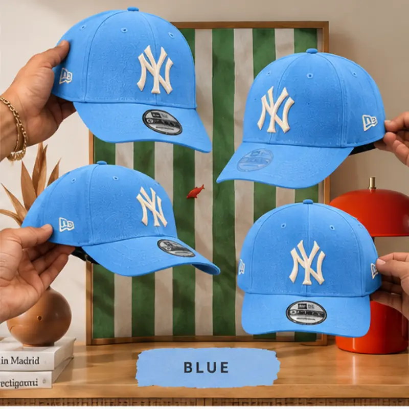 NEW ERA 59FIFTY MLB Baseball Hat National Teams Fitted Snapback Los Angeles Dodgers New York Yankees Boston Collection Ocean Blue Curved Brim Caps Hat Fashion for Men Women. Premium Baseball Style Accessory. Adjustable Gorras Sombreros.