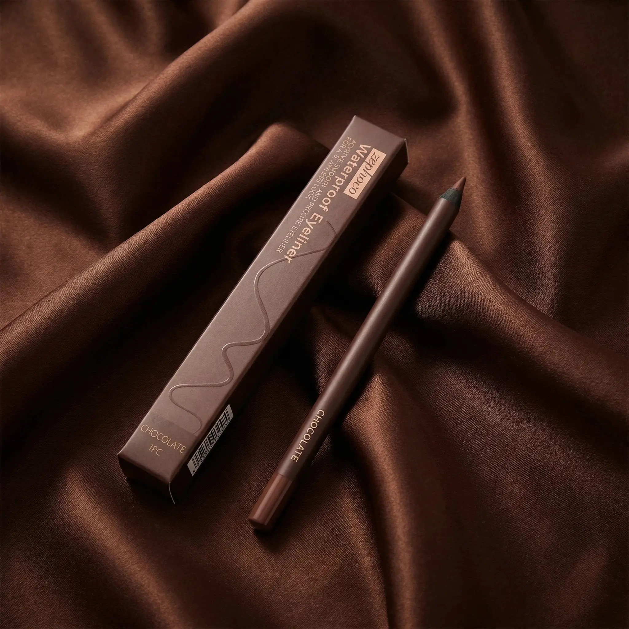 Waterproof Precision Eyeliner Pencil (Waterline Pencil) - 24HR Long-Lasting, Smudge-Proof Creamy Formula for Adults, Vegan, Gluten-Free Stone Cosmetic with Bottle - Plum Evening Makeup