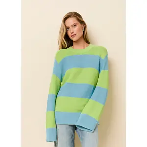 Tate Sweater Rugby Stripe Ocean Mist / Sour Apple