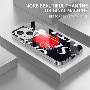 Saint Team Logo Electroplated Glass Case for iPhone 17 Pro Max, 16 Series, 15 Series, Fashionable Anti-Dirty Phone Cover