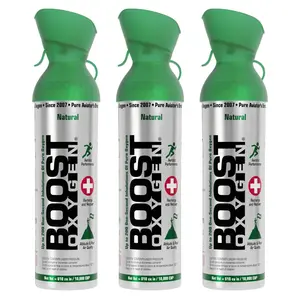 3 Pack Large 10L Boost Oxygen Natural Portable Pure Canned Oxygen, Flavorless