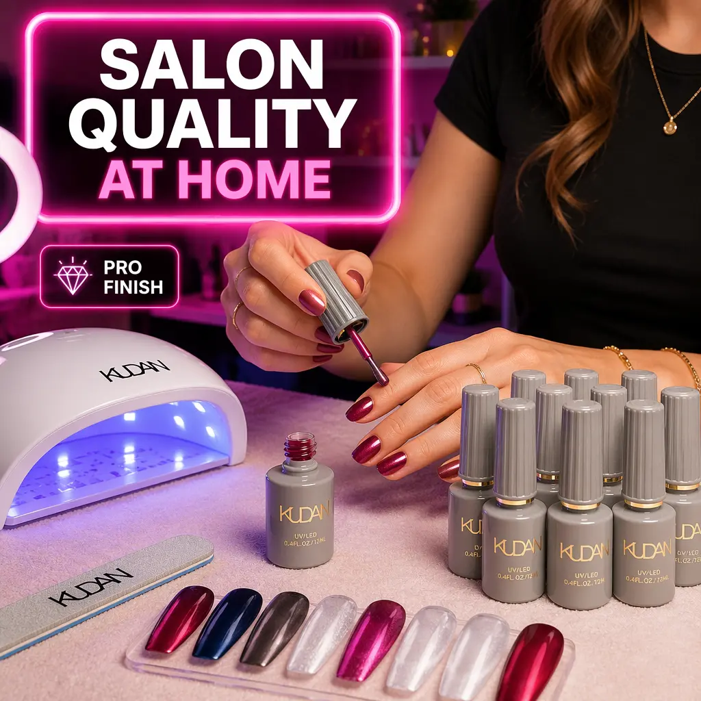 KUDAN 8Pcs/Set Magnetic Cat Eye Gel Polish Set, Soak Off UV LED Cateye Nail Gel Shimmer Galaxy Manicure Nail Art Varnish 12ml