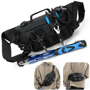 Portable Fishing Tackle Bag, Multi-function Shoulder Bag,Sling Bag, Fishing GearStorage Bag for Fishing Gear and Equipment,Adjustable Straps,Backpack Perfect for Camping HikingFishing