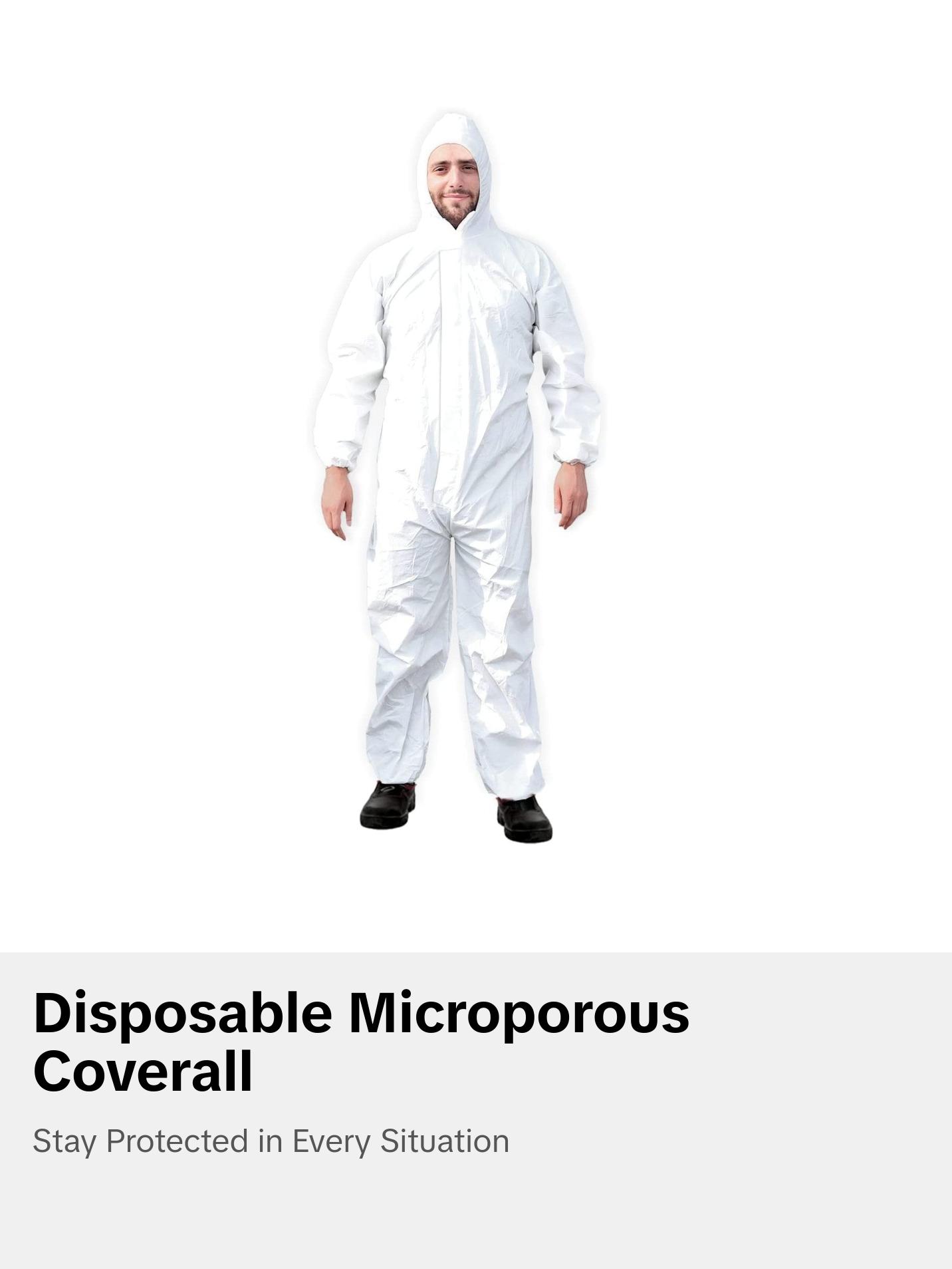 Disposable Microporous Coated Coverall Suit