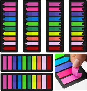 1500 count Page Markers Sticky Index Tabs, Arrow Flag Tabs Self Adhesive, Colored Notes Tab Stickers for Notebook, Documents, Books [10 Colors, 3 Designs] Sticks Securely, Removes Cleanly