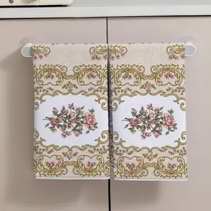 Vintage Waffle Kitchen Towel, Rose Pattern Dishcloth, Hand Towel, Kitchen Decor, Neighbor Gift, Moving Gift, Mom Gift, Friend Birthday Gift