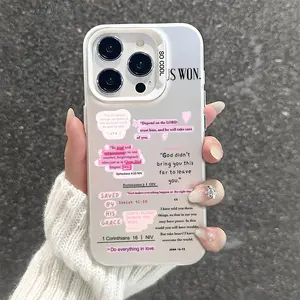 Bible Verse Shockproof Phone Case for iPhone 7 8 X XR 11 12 13 14 15 16 17 Pro Max Plus Air 17E Protecitved Cover Affordable Trendy Girl Aesthetic Christian