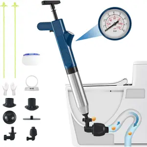 Toilet Plunger, High Pressure Air Drain Blaster with Real-Time Heavy Duty Drain Clog Remover, Powerful Toilet Unclogger Plungers for Bathroom, Shower, Kitchen, Floorvalentine's day decor drainsnake