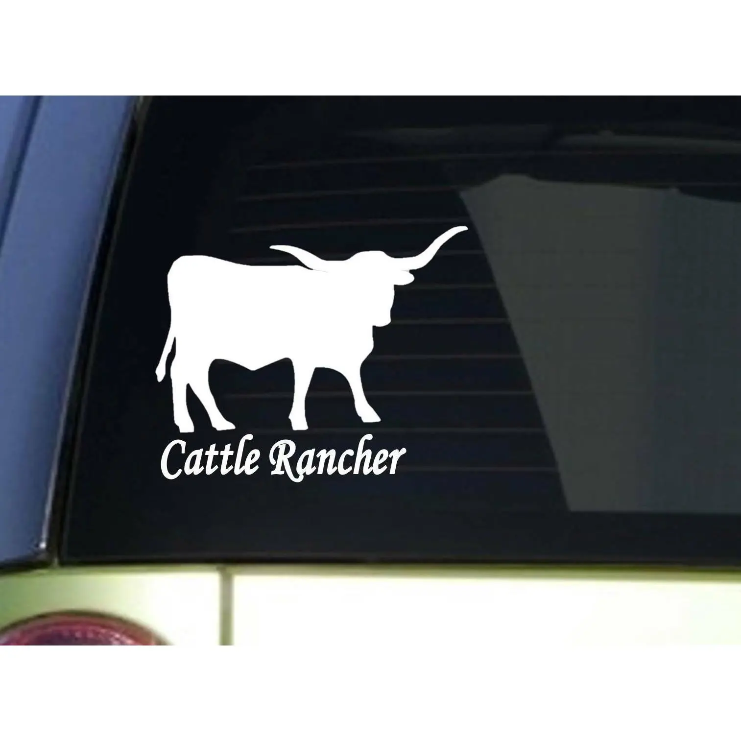 Longhorn Cattle Rancher *I928* 6 inch Sticker cow decal