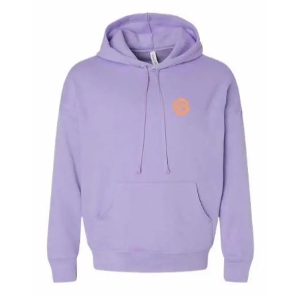 Sandbagger Set the Standard Hoodie in Lavender with Orange Logo Comfortable and Stylish
