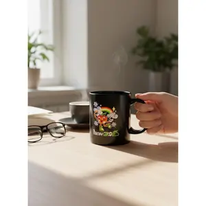 Peachy Grooves Black Mug (11oz, 15oz)