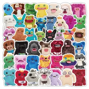 50 Cute and Ugly Cartoon Adorable Toothed Monster, Cute Doll, Creative Decorative Envelope and Car Stickers, Sticker Decals