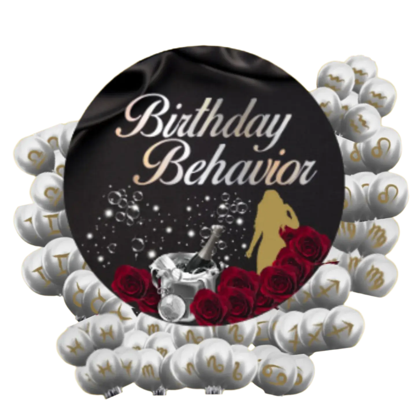 Birthday Behavior Bubbly Tabletop Balloon Bouquet