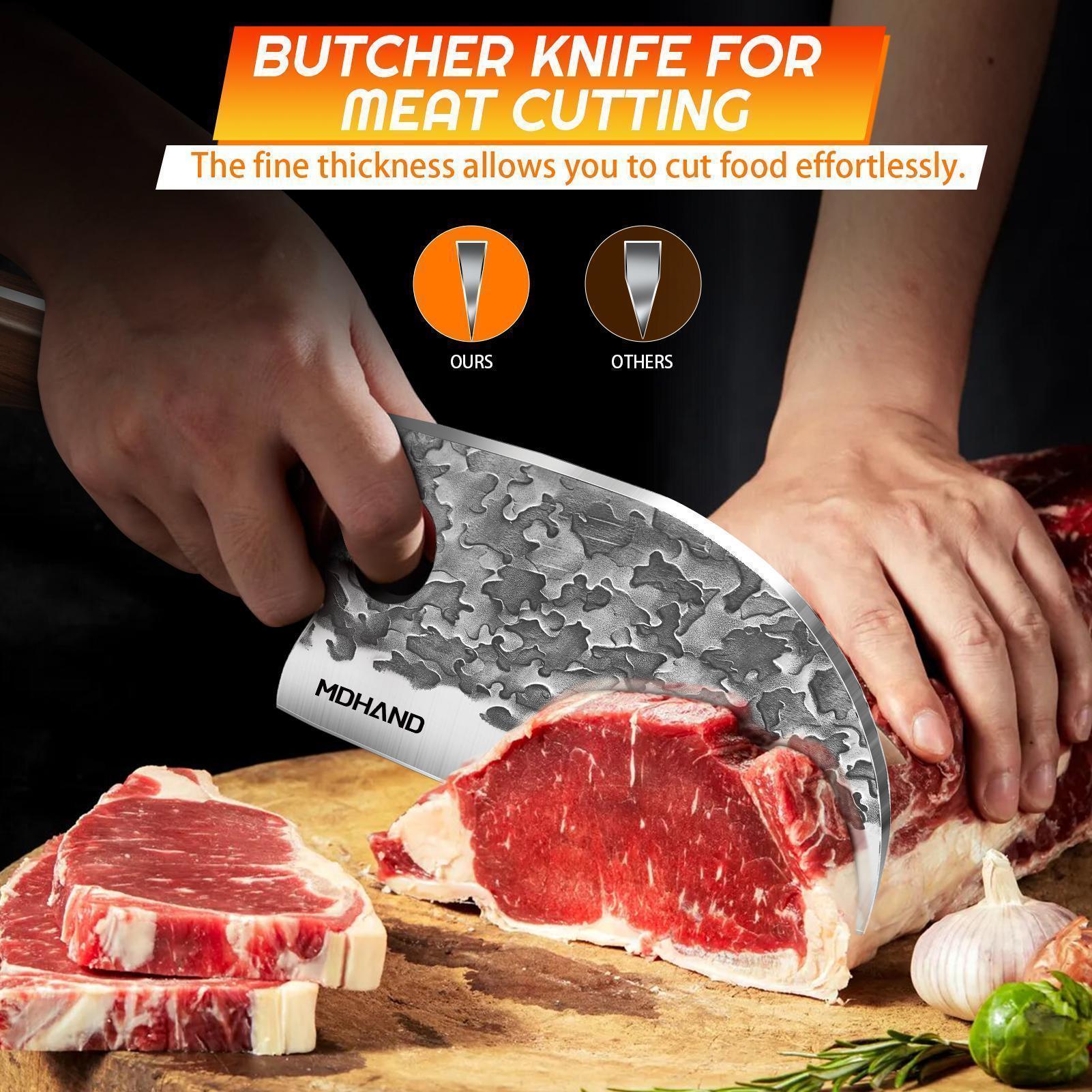 Kitchen Knife Set with Acrylic Block, Non-Stick High Carbon Stainless Steel, Sharp Blades for Meat, Slicing, Chopping, Ideal Gift for Women