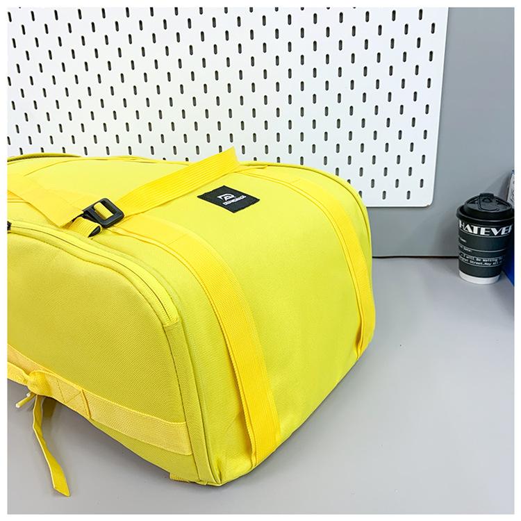 Gift Large Capacity Outdoor Backpack Black Yellow Travel Bag For Men Women Adjustable Strap Laptop Compartment Trolley Sleeve Water-Resistant Nylon Material Street Style for School Outdoor Travel Vacation and Going Out Hand Wash Only