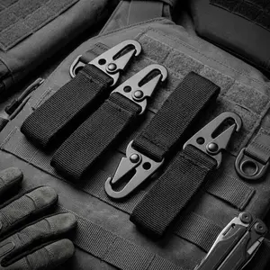 High-Strength Nylon Tactical Keychain Clip, Multi-Use EDC Carabiner Hooks for Outdoor Gear, Backpack, Belt & Equipment. Durable Quick-Release Carabiner for Hiking, Camping, Survival & Daily Carry. Compact & Secure, Carabiner for Leash.
