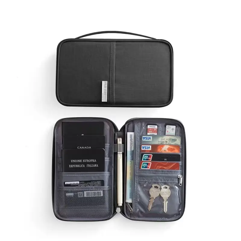 Travel Document Organizer with RFID, Family Passport Holder, Wallet for Women & Men, Portable & Waterproof Case for Cards, Boarding Pass, Money