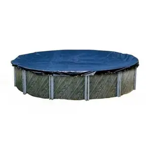 Swimline 24 Ft Round Above Ground Swimming Pool Winter Cover, Blue | PCO827