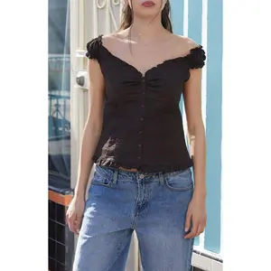 John Galt Women's Brown Elena Top