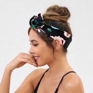 Wide Wired Cotton Print Headband, Hair Scarf, Hair Accessories for Women & Girls, Girlfriend Gifts, Hairstyles Ideas, Non-slip Wide Hair Band, Bandana, Knotted Headband, Workout Headband, Handmade, Vintage, JuneStudioDesign