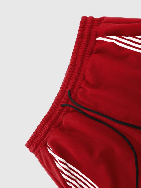 Men's Casual Sporty Long Pants, Star Pattern Side Striped Fashion Sweatpants, Drawstring Wide Leg Loose Fit, All Seasons Wear, Athleisure Style Men's Casual Sporty Long Pants, Star Pattern Side Striped Fashion Sweatpants, Drawstring Wide Leg Loose Fit, All Seasons Wear, Athleisure Style