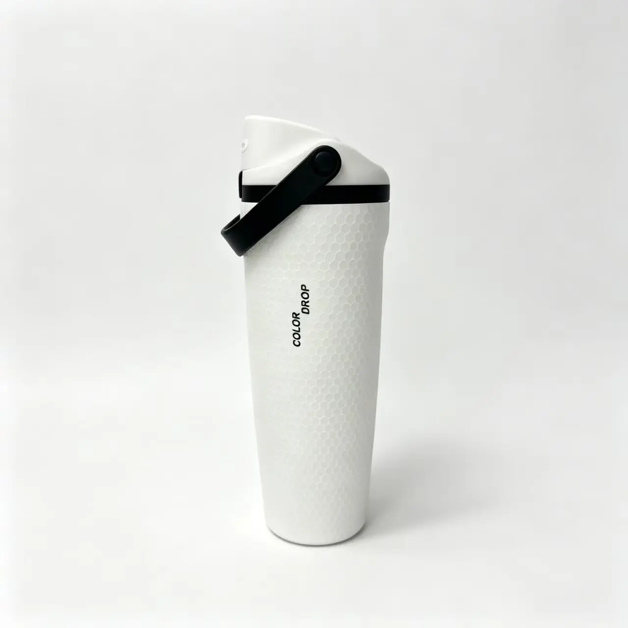 Owala 30oz White Honeycomb-Textured Insulated Stainless Steel Flask, Color Drop Flip Lid Drinkware with Portable Carry Strap, Double-Wall  Leakproof Travel Cup for Gym, Outdoor Use, Flasks valentine birthday gift cold water  flask wholesale tumbler vacuum