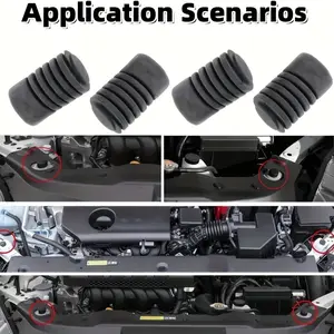 4pcs Universal Hood Bumper Stop Rubber - Suitable for Car Trunks and Hoods, Providing Shock Absorption and Noise Reduction, Compatible with Most Vehicle Models