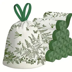 2 Rolls 90/120/150 Sturdy Trash Bags, Pe + Cornstarch Material, Multi-Purpose for Home Kitchen Office School Outdoor Bathroom