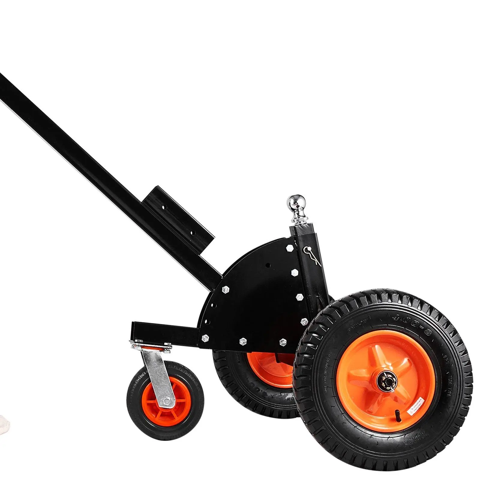 Heavy-Duty Trailer Dolly, 1500lbs Tongue Weight Capacity, 2 in 1 Trailer Mover with 2 in Ball, 16 in Pneumatic Tires and Universal Wheel, Portable Tow Dolly for Moving Car RV Trailer
