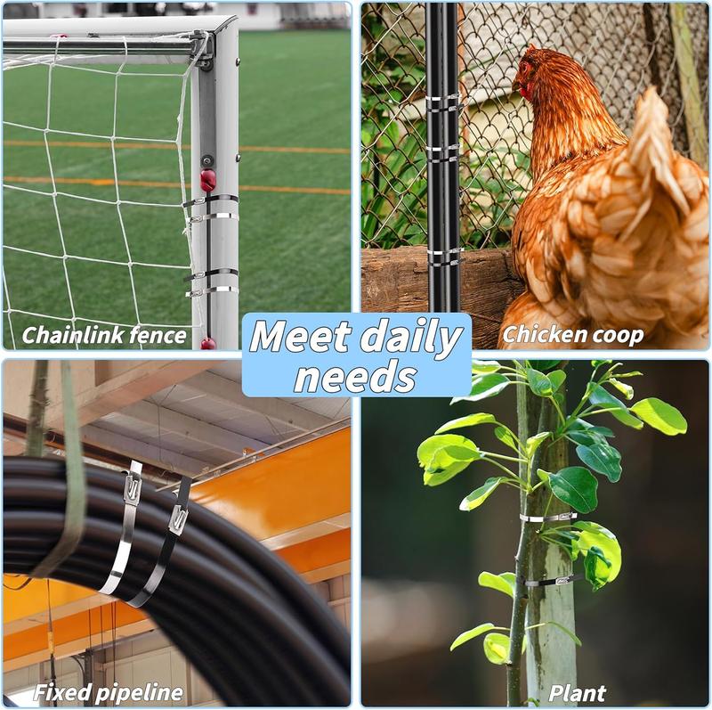 500 count Metal Zip Ties Kit, Black 12 Inch Heavy Duty Metal Zip Ties, Multi-Purpose Self-Locking Tie Tool Set for Farms Fences Pipe Bundling 500 count Metal Zip Ties Kit, Black 12 Inch Heavy Duty Metal Zip Ties, Multi-Purpose Self-Locking Tie Tool Set for Farms Fences Pipe Bundling