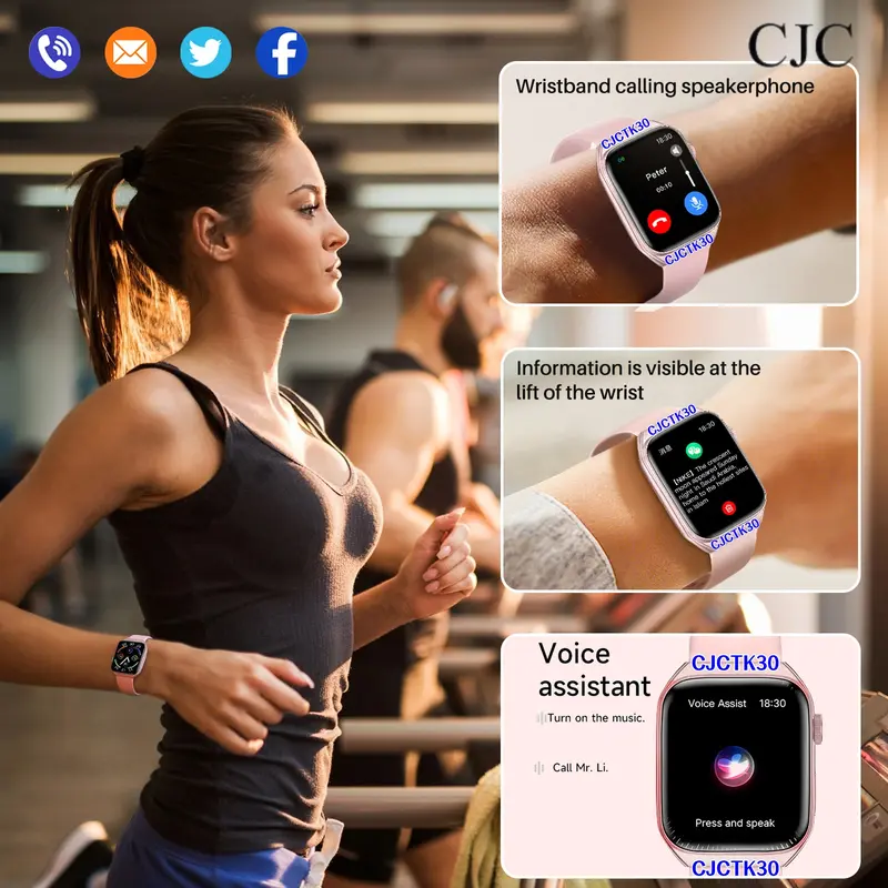 CJCMALL 1.83-inch IP68 Metal Digital Smart Watch - Bluetooth Waterproof Shock-Resistant Sports Tracking Wristwatch, Unisex Adult Fitness Tracker with Call, Dialer, Message Reminder, Compatible with iOS/iPhone/Android for Outdoor Use