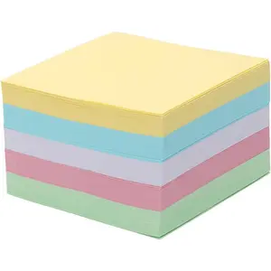 500 Sheets Non-Sticky Notes 3x3 Blank Note Cube Colorful Memo Cube Refill Memo Sheets Office Non Sticky Memo Scratch Pad Cubes Organizerd for Taking Notes