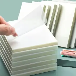 Transparent Sticky Notes(50 Sheets), Summer Stationery Supplies for School, School Supplies, Office Accessories，christmas haul 2024 transparent sticky