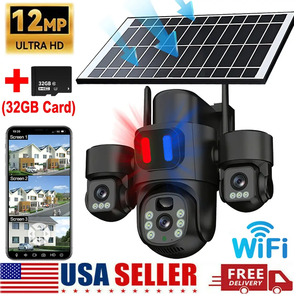 Solar WiFi Camera + 32GB Card