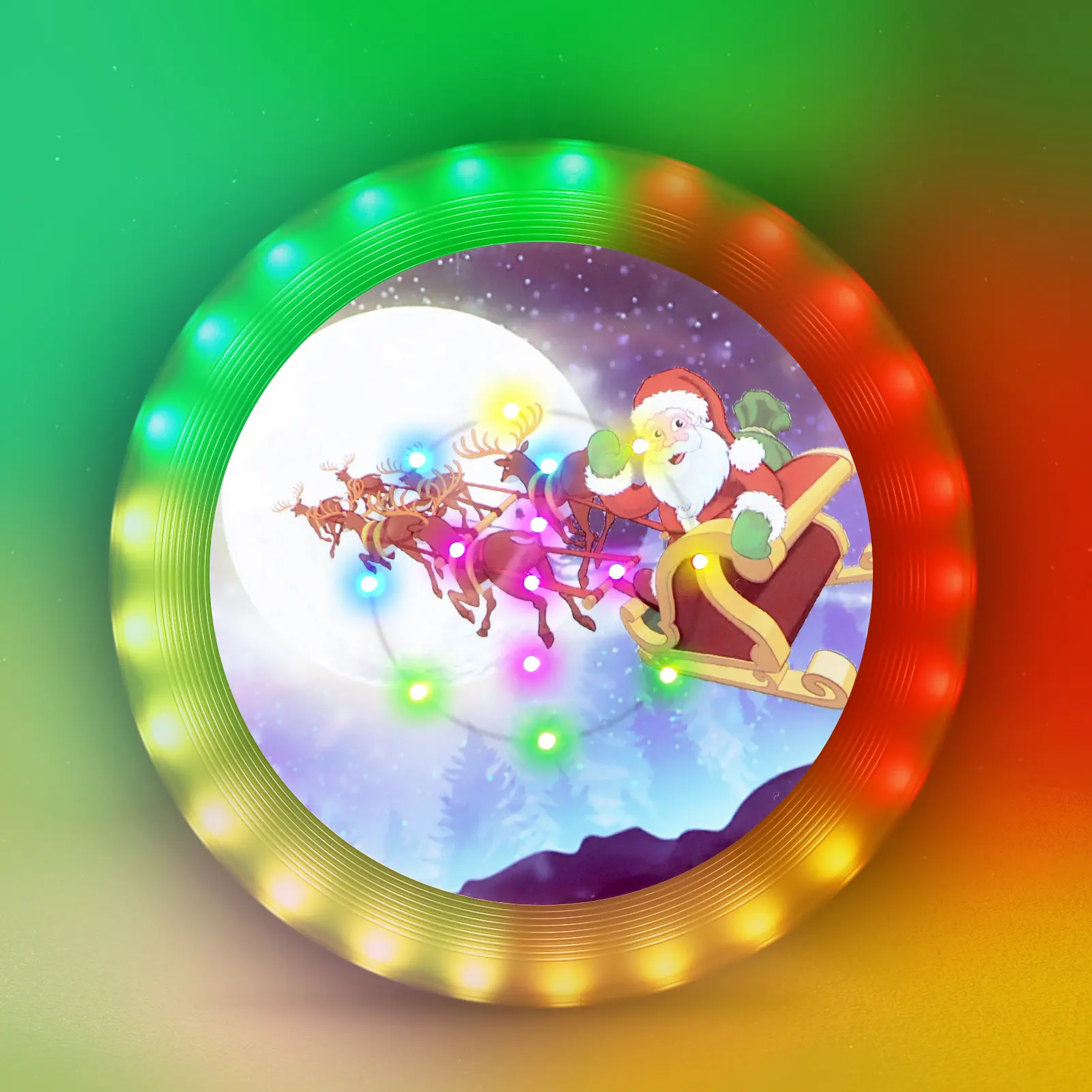 Kovshuiwe LED Flying Disc- 39 RGB LEDs,7 Modes,Chargeable,IP65 Waterproof,178g Frisbee,Soft Flying Discs, Adult/Men/Boys/Teens Birthday,Ideal for Outdoor,Lawn,Camping Games,Christmas Gift