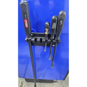 Pry Bar Holder Wall Mount Organizer 6 Slot For Pry Bars / Can Be Used With Magnets