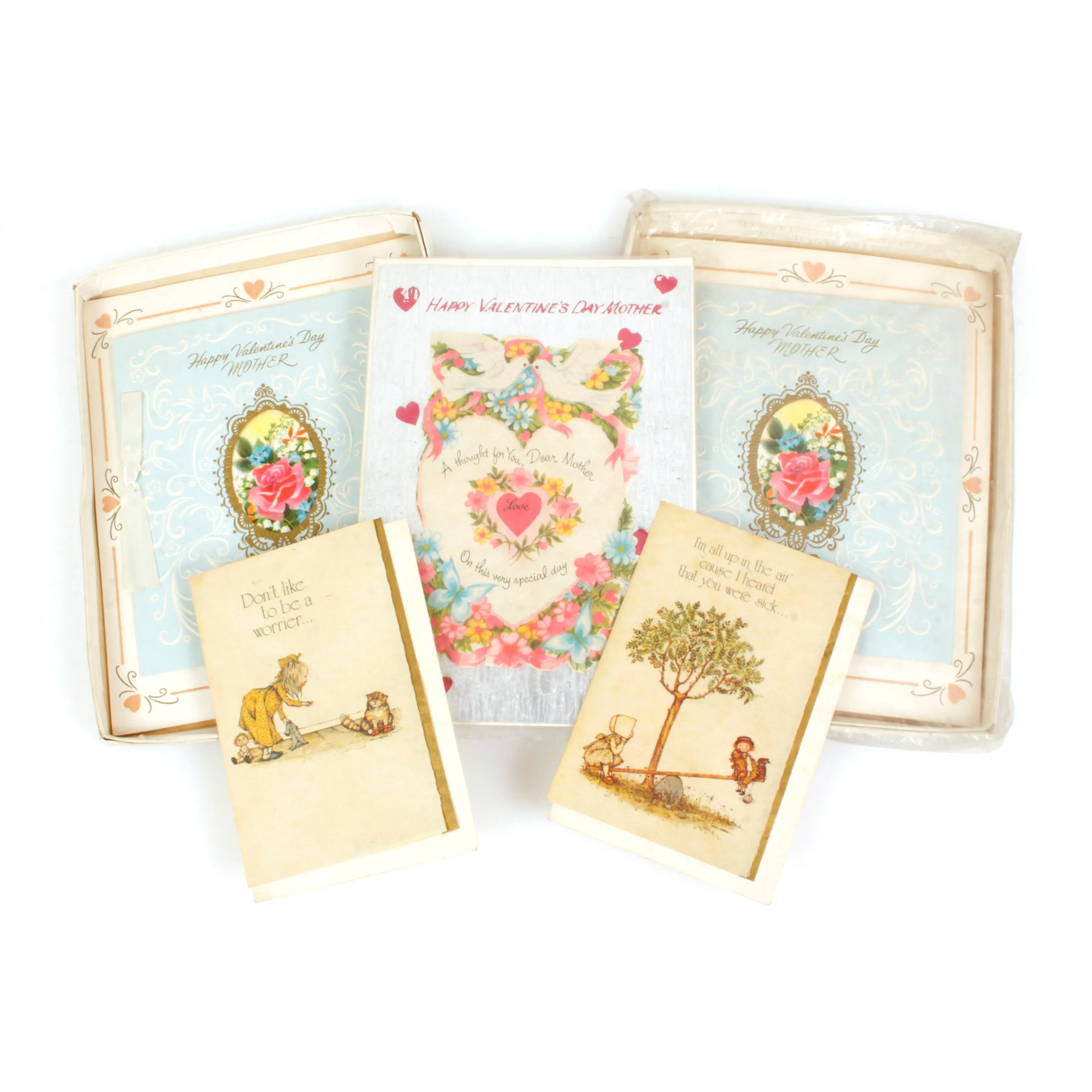 Vintage Greeting Cards - Valentines Day for Mother, Get Well Soon