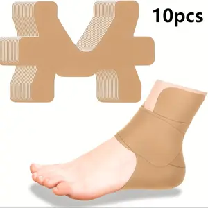 10 ankle joint supports - Ankle Stabilizer, adjustable ankle joint stability strap with elastic pre cut strap, breathable design, suitable for sports and fitness - blue/black/light beige/pink - postoperative and ligament stability (non-surgical)